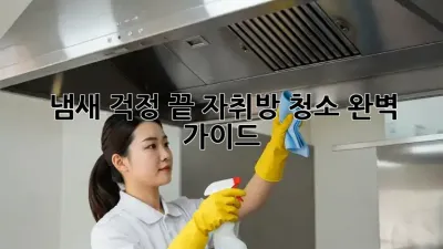 냄새 걱정 끝! 자취방 청소 완벽 가이드